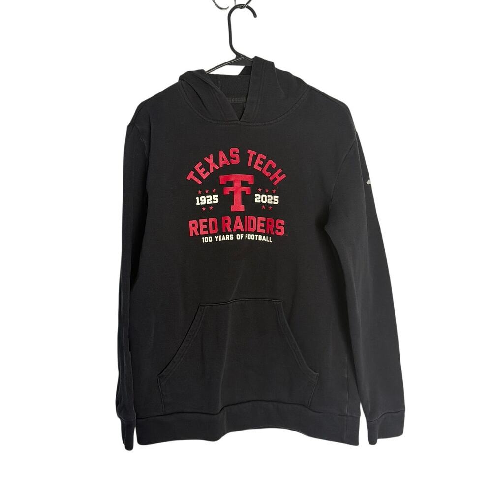 Adidas Mens Texas Tech Red Raiders Originals Hoodie Sweatshirt Size XS Black